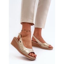 Step in style Sandale Model Sergio Leone SK301 Gold Snake - Zakoračite sa stilom žuta boja 1