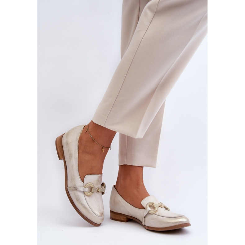 Step in style Mokasine Model Zazoo 2880/004 Zlatne - Zakoračite sa stilom žuta boja 2