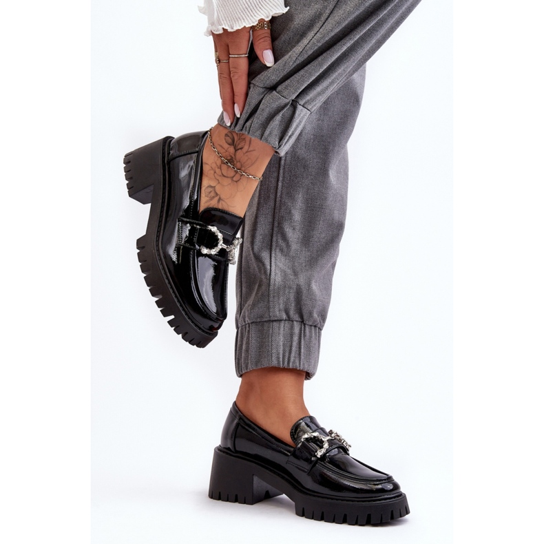 Crne lakirane cipele s visokom petom crno 1