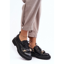 S.Barski Ženske crne cipele s platformom crno 1