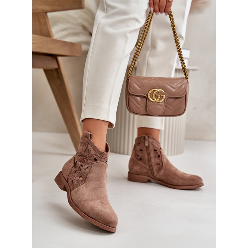 S. BARSKI Ženske čizme s otvorenim gornjištem S.Barski smeđe smeđa 1