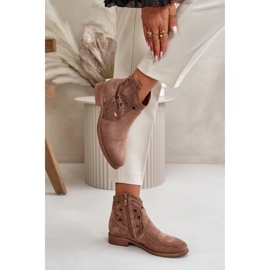 S. BARSKI Ženske čizme s otvorenim gornjištem S.Barski smeđe smeđa 2