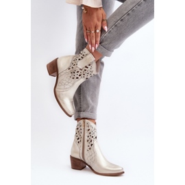 Zazoo ženske gležnjače s otvorenim gornjištem, zlatne zlatna 2