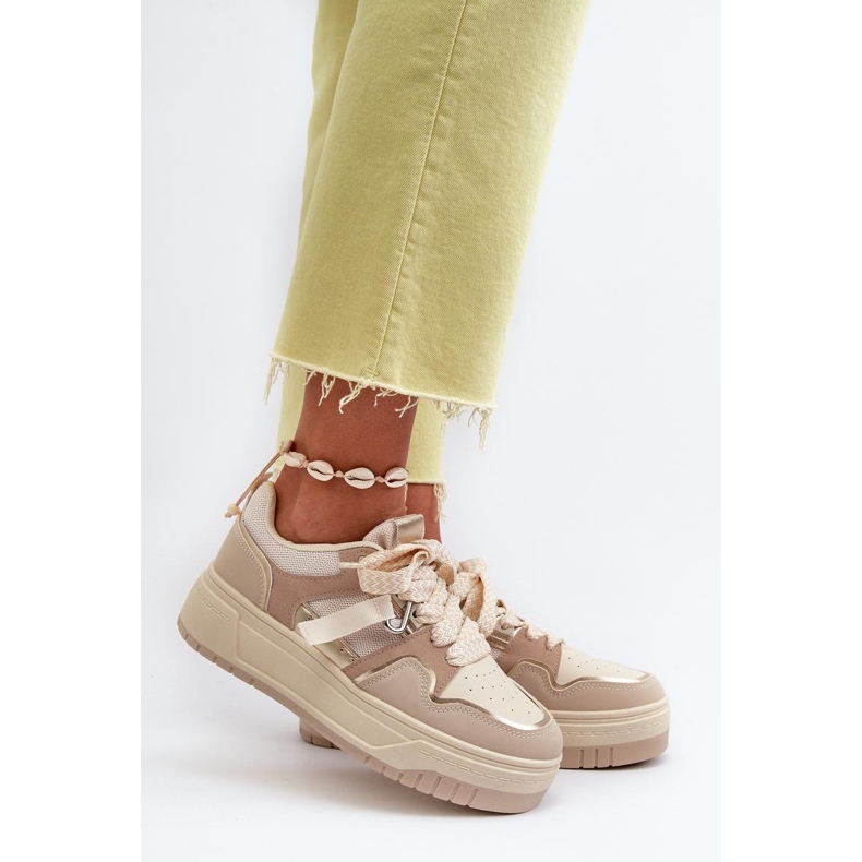 Bež sportske cipele s platformom 1