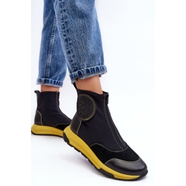 Maciejka Crne ženske gležnjače crno 2