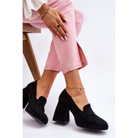 Crne ženske cipele s masivnom petom crna 1