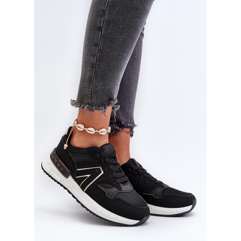 Sportske cipele na nježnoj crnoj platformi crna 1