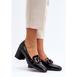 Ženske cipele s visokom petom crne/ružičaste boje crna 1