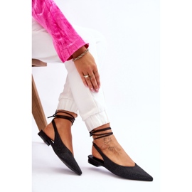 Ženske balerinke s otvorenom petom Crne crno 1