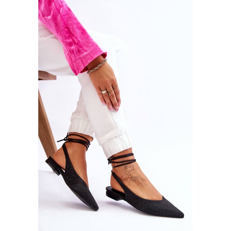 Ženske balerinke s otvorenom petom Crne crna 1
