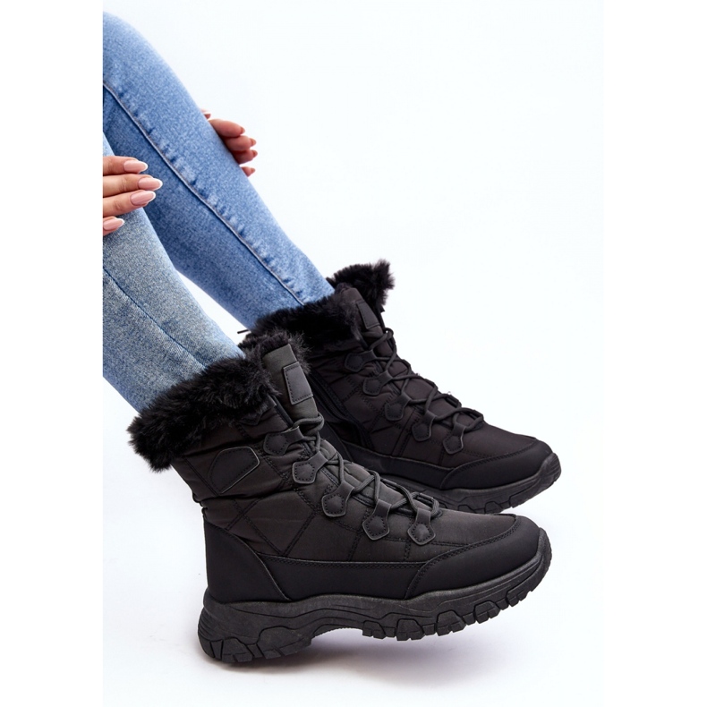 Step in style Čizme za snijeg Vittor model 23SN26-6568 Black - Zakoračite sa stilom crno 2