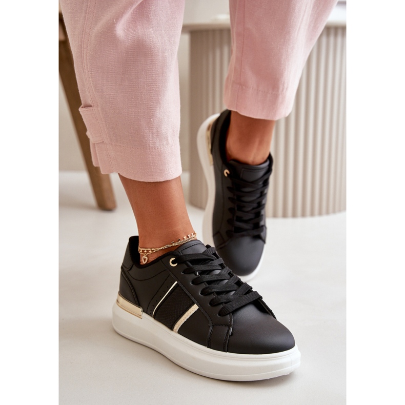 Crne sportske cipele s platformom crna 1