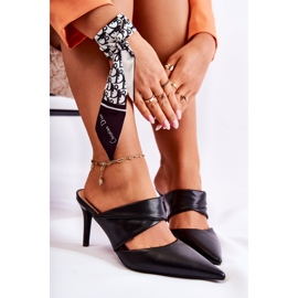 Elegantne crne japanke na visoku petu crna 1