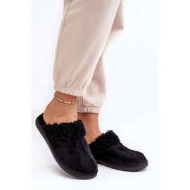 Inblu Crne ženske papuče s krznom crna 1