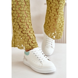 Ženske tenisice s platformom Bijelo/Zelene bijela 1