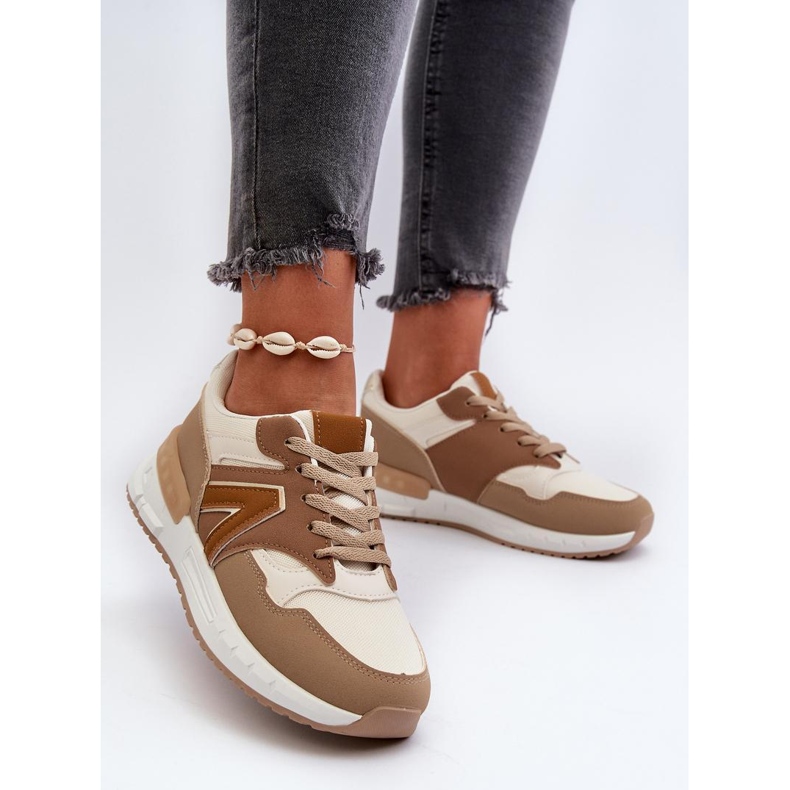 Smeđe sportske cipele s platformom smeđa 1