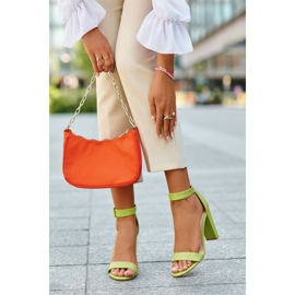 Green Neon ženske sandale na visoku petu zelena 1