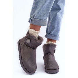 Ženske čizme za snijeg na sivoj platformi siva 1