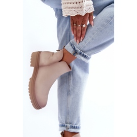 Bež ženske gležnjače s platformom 2