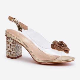 Step in style Sandale Model S.Barski MR38-356 Zlatne - Zakoračite sa stilom žuta boja 2