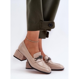S.Barski Bež ženske lakirane cipele 1
