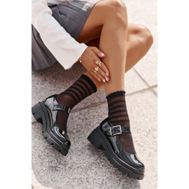 Ženske lakirane cipele s Black Lakier kopčom crna 1