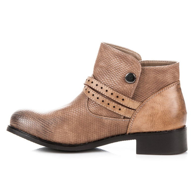 Niske čizme s uzorkom smeđa 1