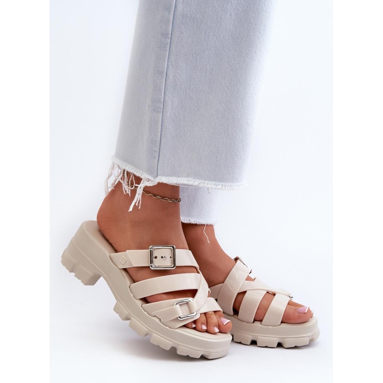 Zaxy Light Beige ženske japanke na visoku petu bež 1