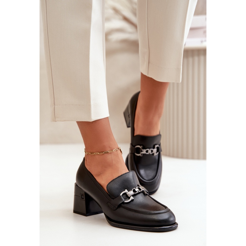 Vinceza crne ženske cipele na visoku petu crna 1