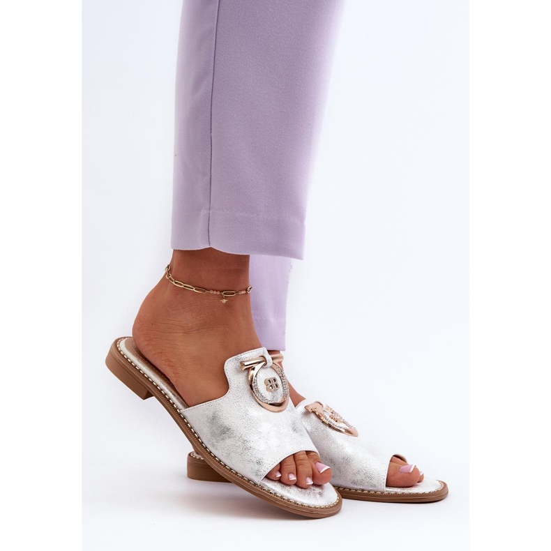 Step in style Japanke za sandale Model S.Barski KV27-032 Srebrna - Zakoračite sa stilom siva 1