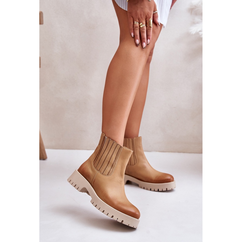 Lewski Brown ženske gležnjače slip-on smeđa 1