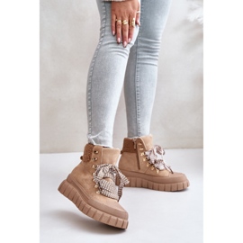 Tople smeđe čizme s platformom smeđa 1