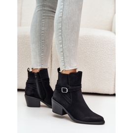 Crne kaubojske čizme na visoku petu crno 1