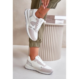 Ženske sportske cipele sa svjetlucavim bijelim bijela 1