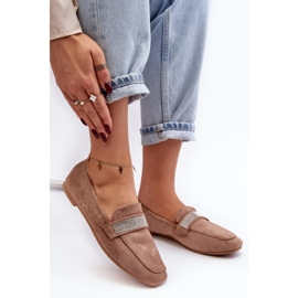 Ženske mokasine sa kamenčićima Smeđe smeđa 1