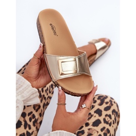 Step in style Japanke za sandale Model Elleriome 24SD21-7216 zlatne - Korak sa stilom žuta boja 1