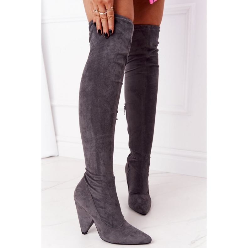 Step in style Čizme Model Lu Boo XW37356 Grey Suede - Zakoračite sa stilom siva 1