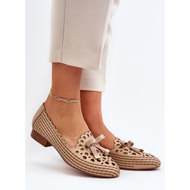 Step in style Balerinke Model Nestavia ASA222-1 Bež - Zakoračite sa stilom 1