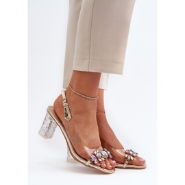 Step in style Sandale Model Da MR38-444 Zlatne - Zakoračite sa stilom žuta boja 1