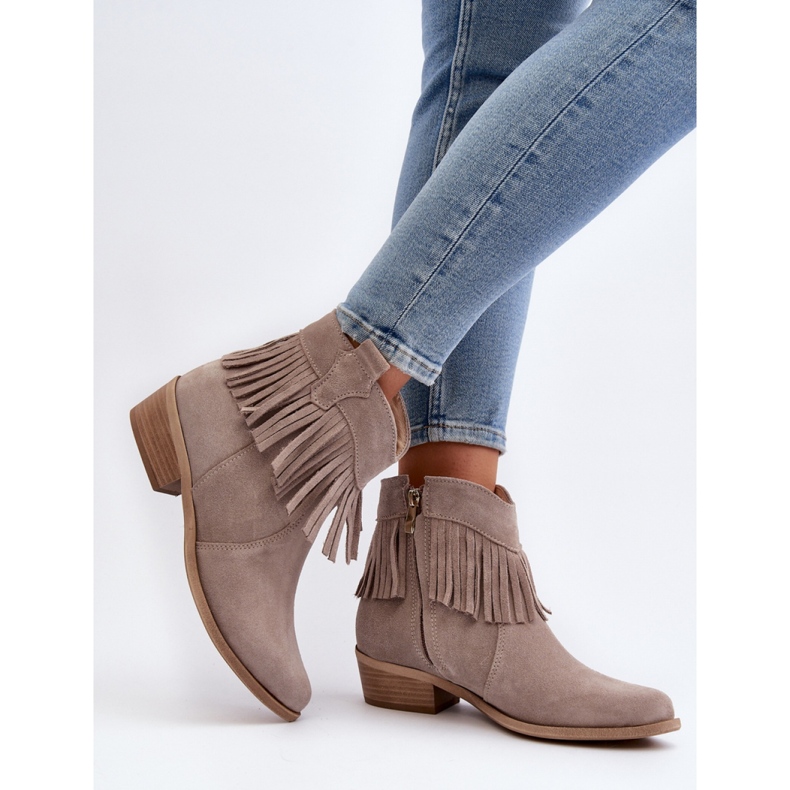 Step in style Čizme Model Zazoo 3430 Cappuccino - Zakoračite sa stilom bež 2