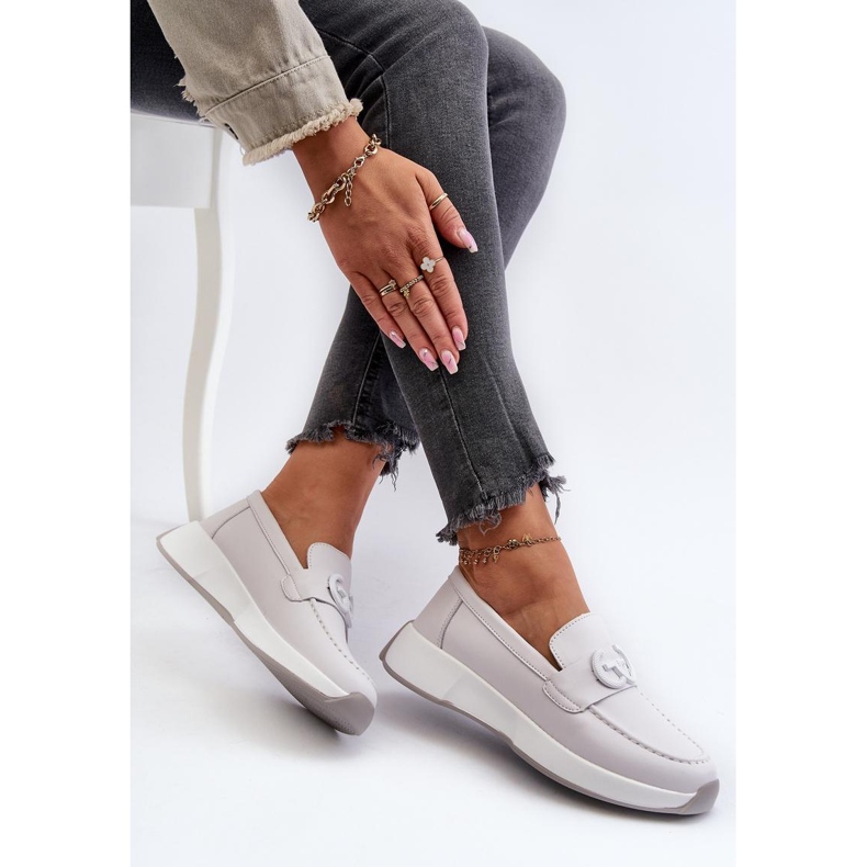 Step in style Mokasine Model S.Barski LR490 Svijetlo sive - Zakoračite sa stilom siva 1