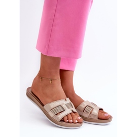 Step in style Japanke za sandale Model Inblu BA000050 Zlatne - Zakoračite sa stilom žuta boja 1