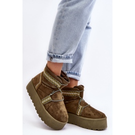 Step in style Čizme za snijeg Model Milson AA-21 Green - Zakoračite sa stilom zelena 1