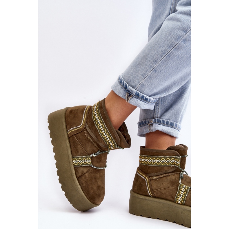 Step in style Čizme za snijeg Model Milson AA-21 Green - Zakoračite sa stilom zelena 2