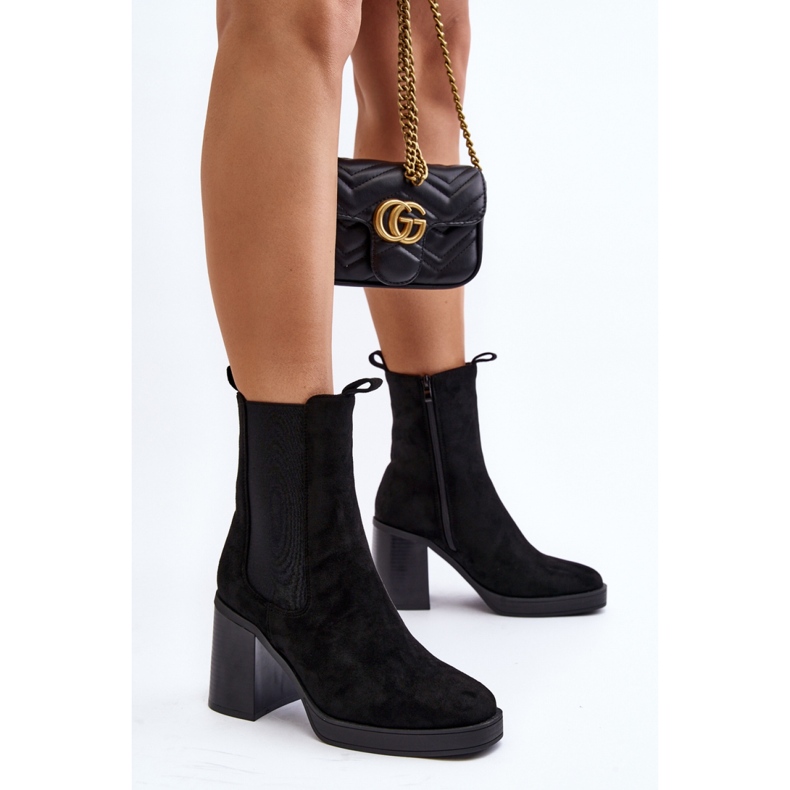 Step in style Gležnjače Model Piovere 8600 Black Suede - Zakoračite sa stilom crno 1