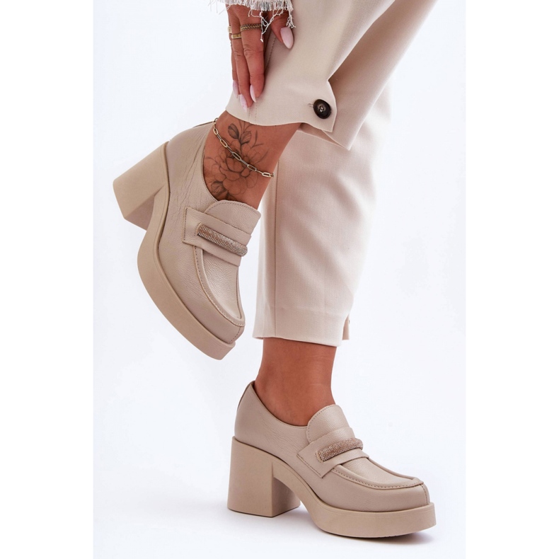 Step in style Cipele Model Gelanor 20157 Beige Leather - Zakoračite sa stilom bež 2