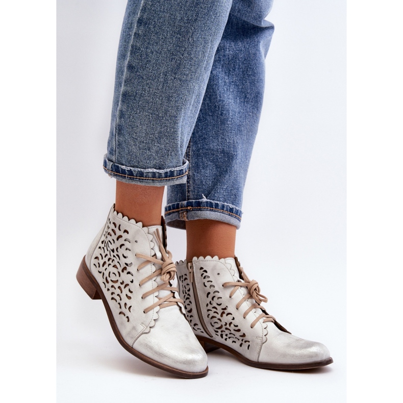 Step in style Čizme Model Zazoo 2871/005 Srebrne - Zakoračite sa stilom siva 1
