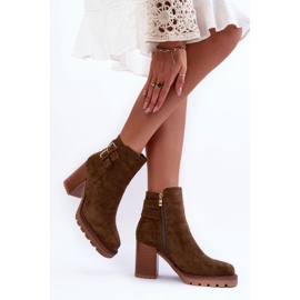 Step in style Čizme Model Makeline H8-526 Olive Suede - Zakoračite sa stilom zelena 2