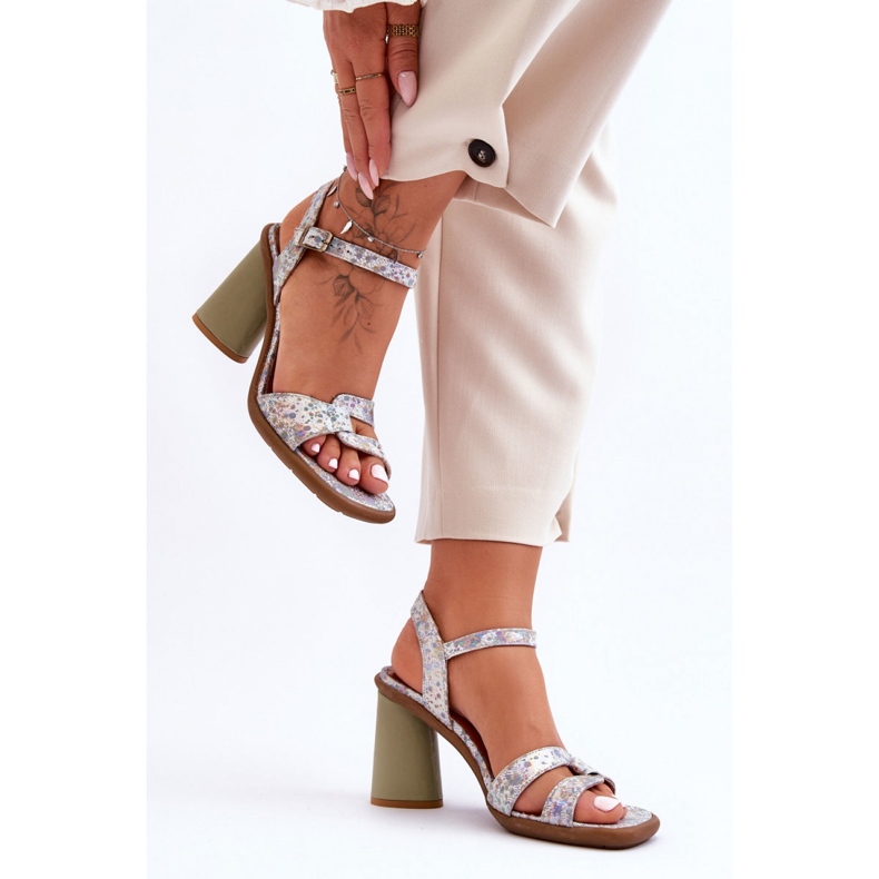 Step in style Sandale Model Maciejka 06029-24 Bijela/H=Zelena - Zakoračite sa stilom 2