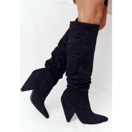 Step in style Čizme Model Lu Boo XW37355 Black Suede - Zakoračite sa stilom crna 2